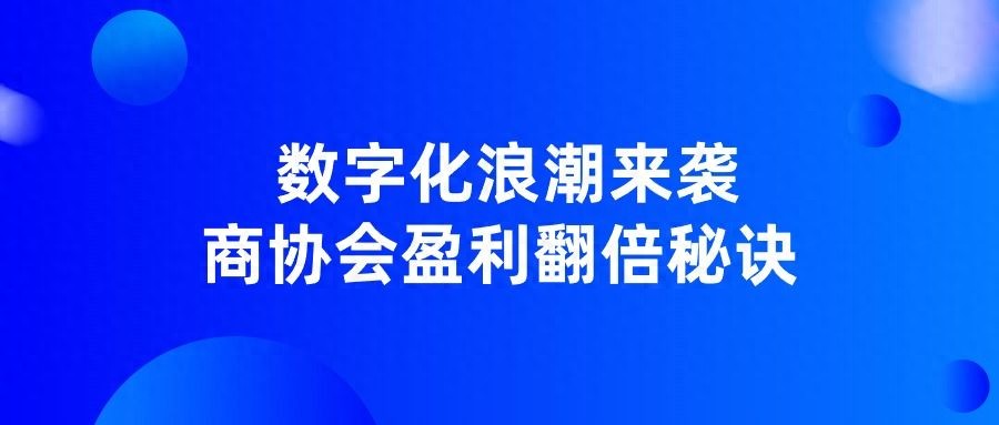 数字时代下，商协会如何借助技术手段提升竞争力与利润增长？